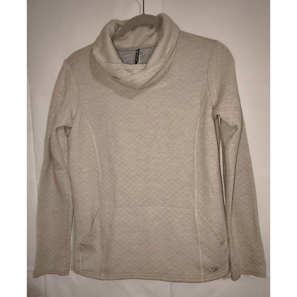 KÜHL ATHENA™ PULLOVER Dove Size Medium cozy wool blend textured fabric oversized